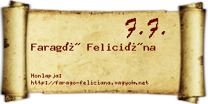 Faragó Feliciána névjegykártya