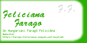feliciana farago business card